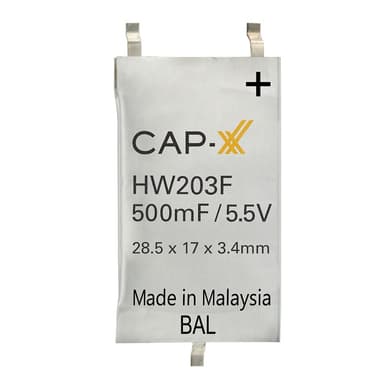 Product image for CAP 500MF 5.5V -40-+85C
